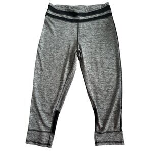 Daisy Fuentes Fit Athletic Leggings Womens Large Navy Gray Yoga Pants Activewear